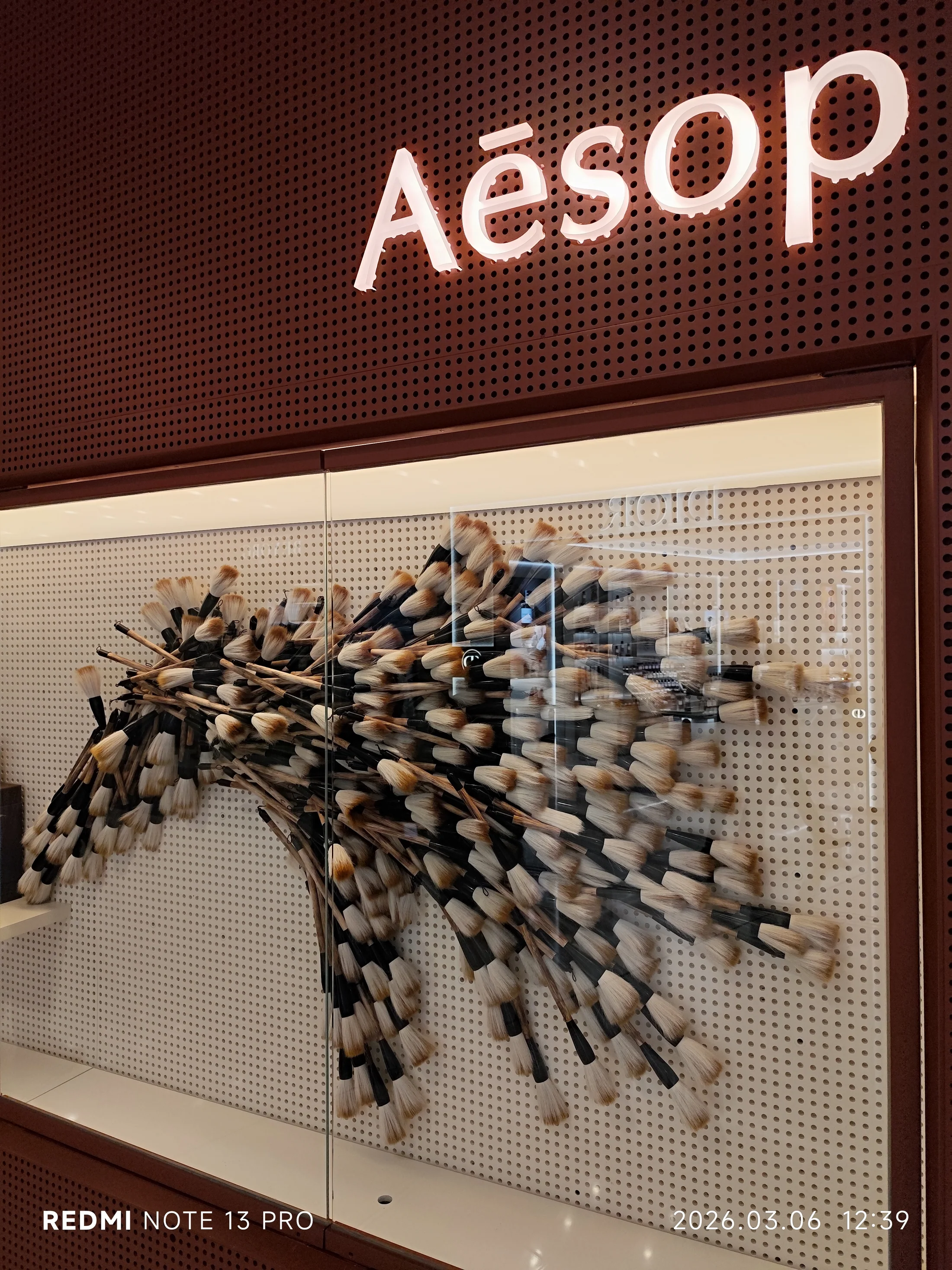 Aesop window display. Retail frontage.